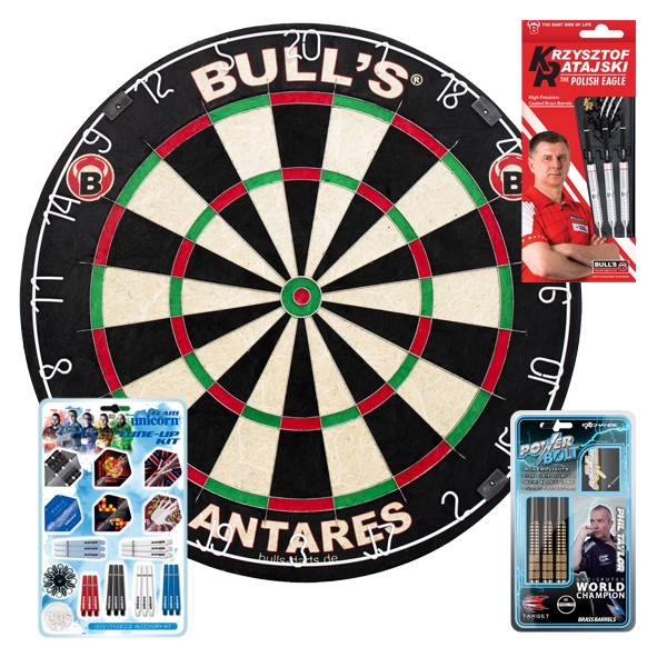 Begynderpakke (Dartskive, 2 sæt pile og tilbehør)