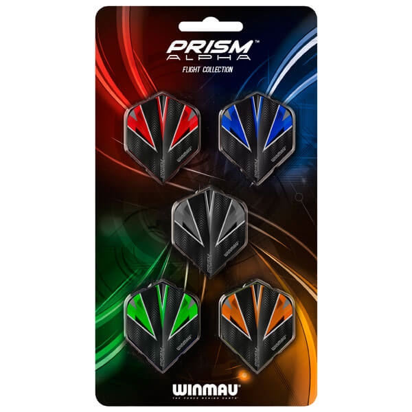 WINMAU Prism Alpha Flugsammlung - 5 Sätze Darts Flights 100 Mikron