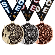 Dartmedaljer - Guld/Sølv/Bronze